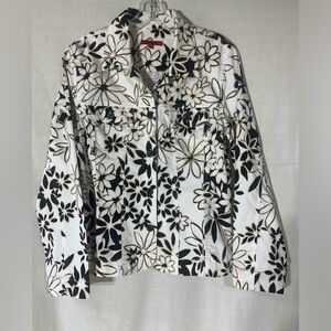 Joni B. Women’s button down long sleeve floral jacket